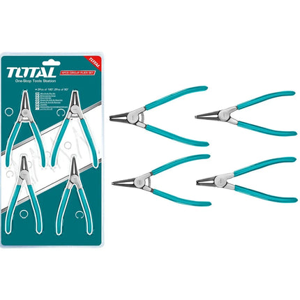 TOTAL TOOLS 4Pcs Circlip Pliers Set 180mm(7") inch - THT114041