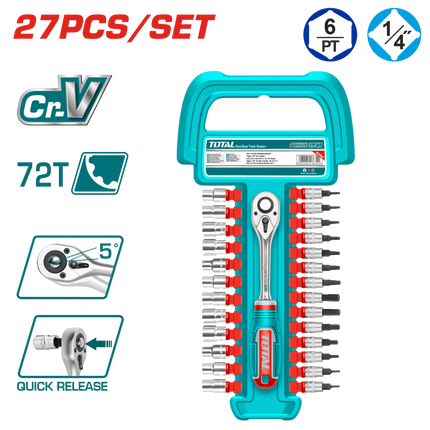 THT141271 Socket Set 27 Pcs 1/4 Inch