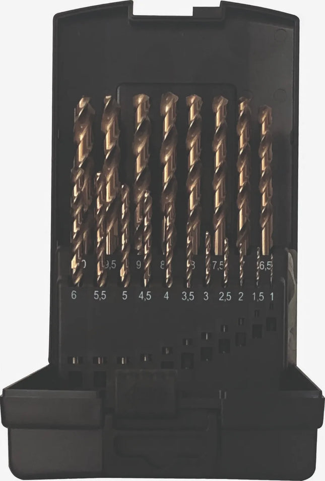 PROJAHN Twist drill set HSS-Co 1-10/0.5 mm 19pcs, BASIC plastic case