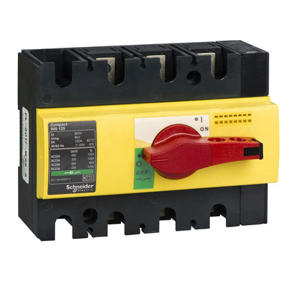 ايزوليتر Isolator INS125 3P , red rotary handel