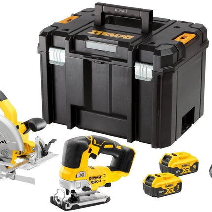 طقم منشار قرصي ومنشار تخريم شحن مع بطاريتين وشاحن ديوالت | DCK2012P2T-GB