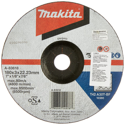 Makita Cut-Off Wheel 180x3x22 mm | A-83618