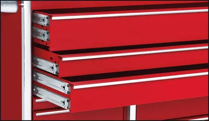 26" Nine-Drawer Top Chest Red