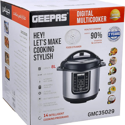 جييباس طباخ متعدد الاستخدامات 8 لتر 14 برنامج | GMC35029