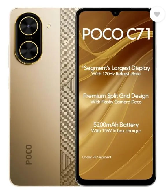 Buy POCO C71 Gold 4GB 128GB – Value Budget Smartphone | toolmart Buy POCO C71 Gold 4GB 128GB – Value Budget Smartphone | toolmart