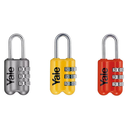Yale Travel Padlock Red Yellow Silver | YP2/23/128