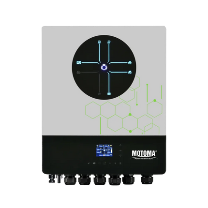 موتوما محوّل شمسي هجيني Axpert Ultra Twin بقدرة 8 كيلو‑واط مع مدخلين ومخرجين مزدوجين | نظام 48 فولت