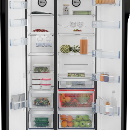 ثلاجة مع فريزر جانبي, 91 سم بيكو | GN164020GB