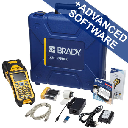 طابعة ملصقات برادي M610 AZERTY بلوتوث مع مجموعة برنامج BWS