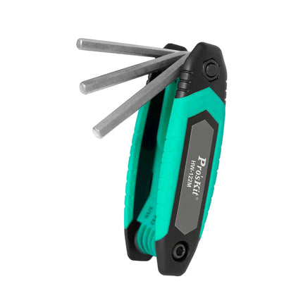 طقم النكي سداسية قابلة للطي متري 8 قطع 1.5-8 ملم بروسكيت | HW122M