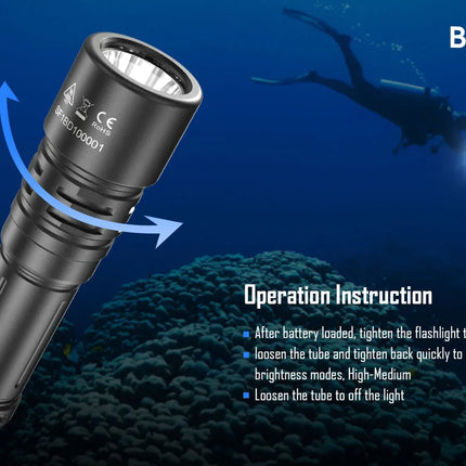 كشاف الغوص 1200 لومن بلودايف تحت الماء | BD10