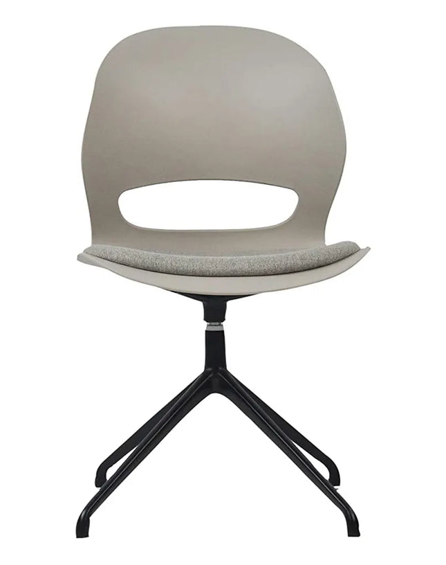HIGHMOON Von Dining Chair | Ergonomic Swivel Chair with Fabric Cushion and Polypropylene Shell