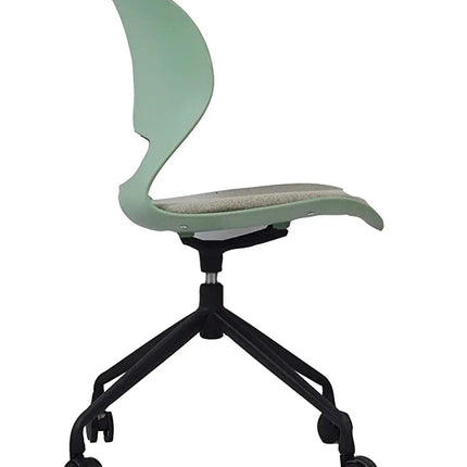 HIGHMOON Con Dining Chair | Ergonomic Swivel Chair with Fabric Cushion and Poly Shell