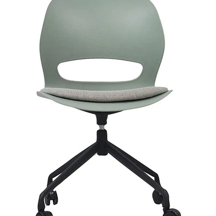 HIGHMOON Con Dining Chair | Ergonomic Swivel Chair with Fabric Cushion and Poly Shell