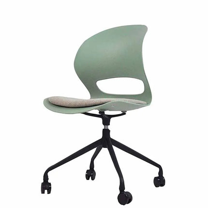 HIGHMOON Con Dining Chair | Ergonomic Swivel Chair with Fabric Cushion and Poly Shell