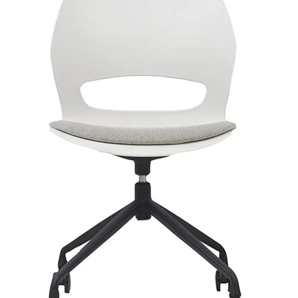 HIGHMOON Con Dining Chair | Ergonomic Swivel Chair with Fabric Cushion and Poly Shell
