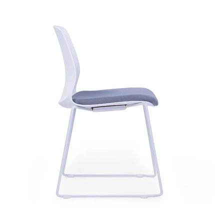 كرسي الزوار HIGHMOON EMS | كرسي قوي بقاعدة فولاذية ومقعد قماشي رمادي