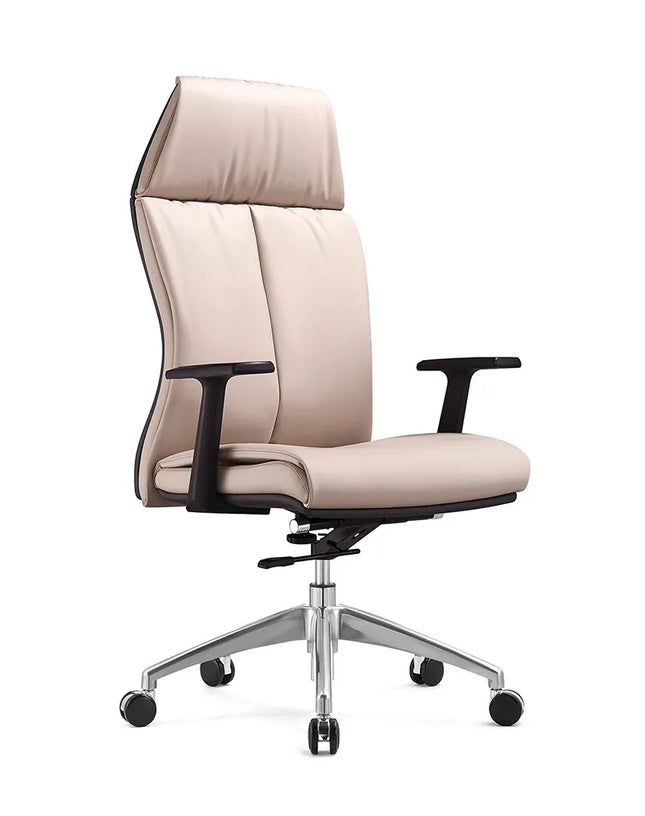 HIGHMOON Aden Executive Chair | High Back Italian Leather Fabric Memory Foam Seat