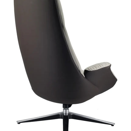 HIGHMOON Liem Leisure Chair | High‑Back Synthetic Leather Swivel Chair