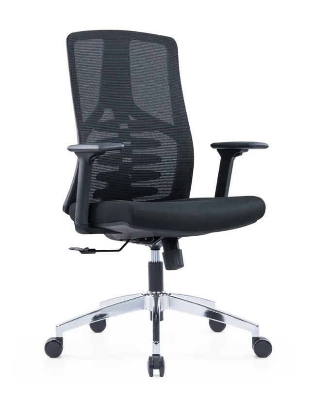 HIGHMOON Ridge Operator Chair | Medium Back Ergonomic Chair with Black Nylon Glass Fiber Frame