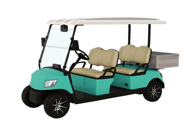 Destino Kart 4 Seater Electric Golf Cart with Rear Cargo Box |  4+2 CARGO SEATER