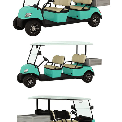 Destino Kart 4 Seater Electric Golf Cart with Rear Cargo Box |  4+2 CARGO SEATER