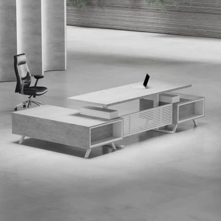 مكتب HIGHMOON Ergo القابل لتعديل الارتفاع | أرجل بيضاء