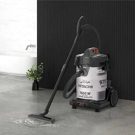 Hitachi Wet And Dry Drum Vacuum Cleaner 1600W | CV975PWBKGCM