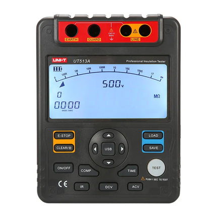 UNI-T 5kV Insulation Resistance Tester + USB (0～1.0TΩ) , UT513A