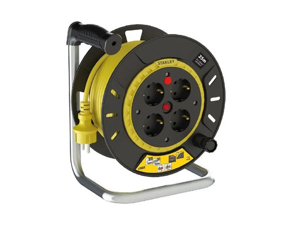 リール sk Buy Stanley 25M Cable Reel IP20 3x1.5mm² with 4 Sockets