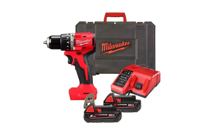 Milwaukee 18V Brushless Hammer Drill Driver Kit , M18BLPDRC-202C