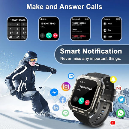 Blackview Military Smart Watch Outdoor Sports IP68 Waterproof Fitness Tracker , C20