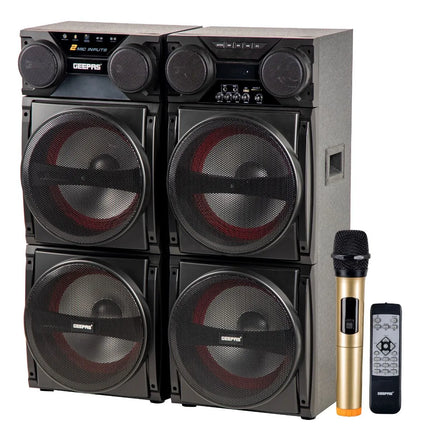 Geepas 2.0 Channel Professional Speaker | Bluetooth & Wireless Microphone | GMS8517 , 6294010888565