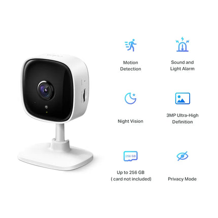 TP-Link Tapo Home Security Wi-Fi Camera 3MP Night Vision , C110