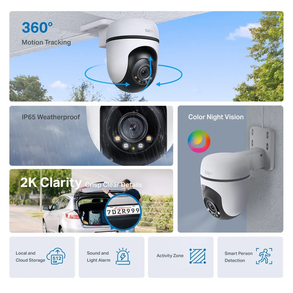 Buy TP-Link Tapo Outdoor Pan/Tilt Security Wi-Fi Camera C510W at