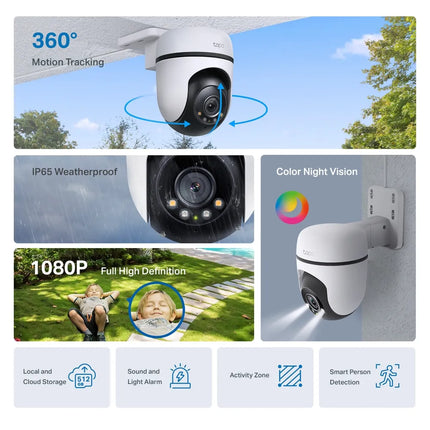 TP-Link Tapo Outdoor Pan/Tilt Security Wi-Fi Camera 1080 Night Vision , C500