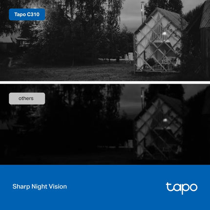 TP-Link Tapo Outdoor Security Wi-Fi Camera 3MP Night Vision , C310