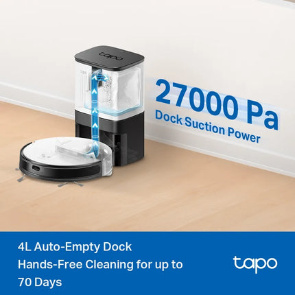 TP-Link Tapo Robot Vacuum and Mop with Auto-Empty Dock , RV20 Mop Plus