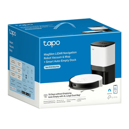 TP-Link Tapo Robot Vacuum and Mop with Auto-Empty Dock , RV20 Mop Plus