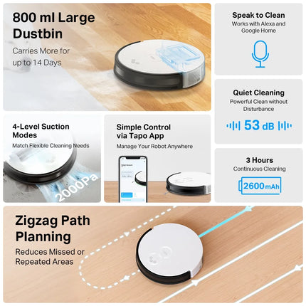 TP-Link Tapo Robot Vacuum , RV10 Lite