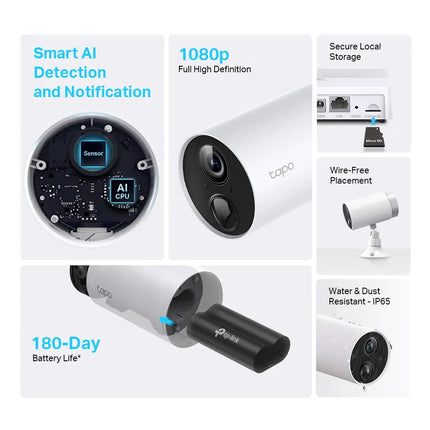 TP-Link Tapo Smart Wire-Free Security 2-Camera System , C400S2