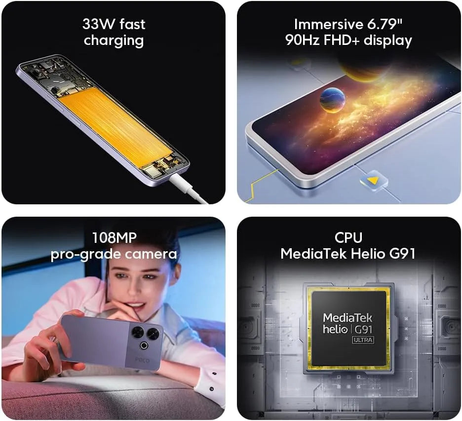 Buy POCO M6 8/256GB Silver at best price from Toolmart – TOOLMART Buy POCO M6 8/256GB Silver at best price from Toolmart – TOOLMART
