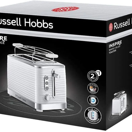 Russell Hobbs Inspire White 2 Slice Toaster , 24370-56