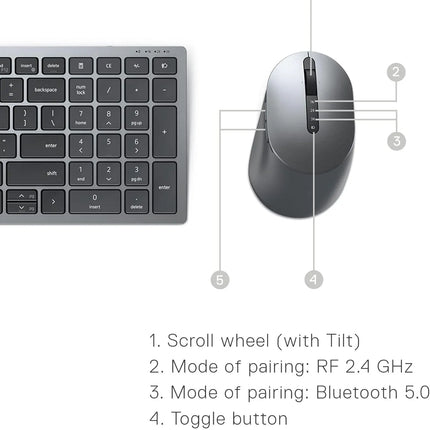 Dell Multi-Device Wireless Keyboard and Mouse Combo , KM7120W