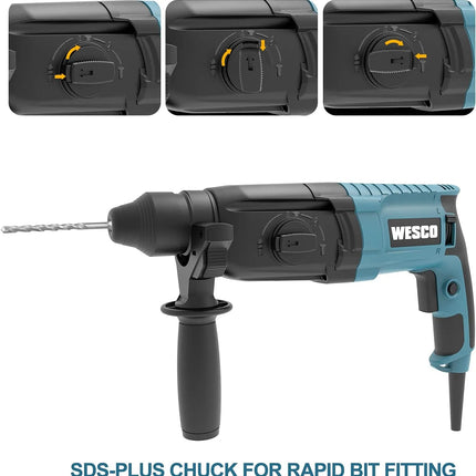 Wesco 800W SDS Plus Rotary Hammer Drill , WS3212K.1