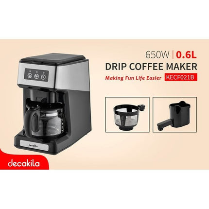 Decakila Coffee Machine with Grinder 650W , KECF021B