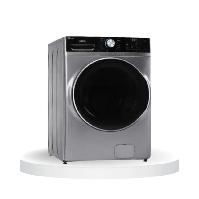 Uneva 21 kg 1300 rpm front loading washing machine white silver | UN-21 TOUCH