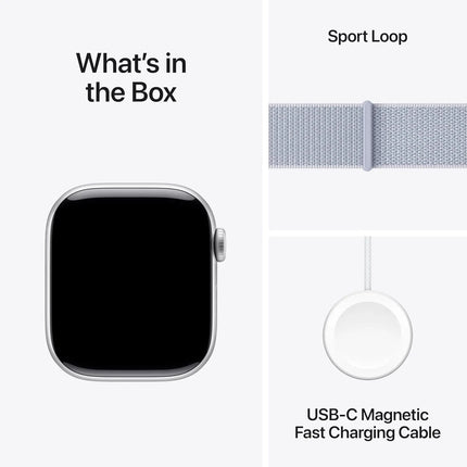 Apple Watch Series 10 GPS Rose Gold Aluminium Case | Blue Cloud Sport Loop