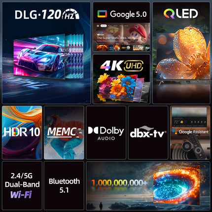 CHiQ 55-inch QLED Google Screen 144 Hz | QLED55N9YGTV