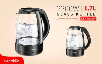 Decakila Glass Kettle 1.7L 2200W , KEKT005W